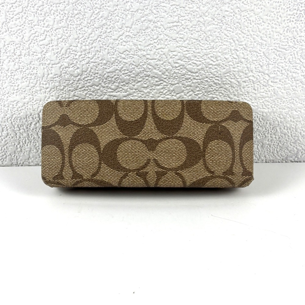 Coach Signature Eyewear Case Unisex Brown‎ Monogram Hard Shell Desiger Luxury